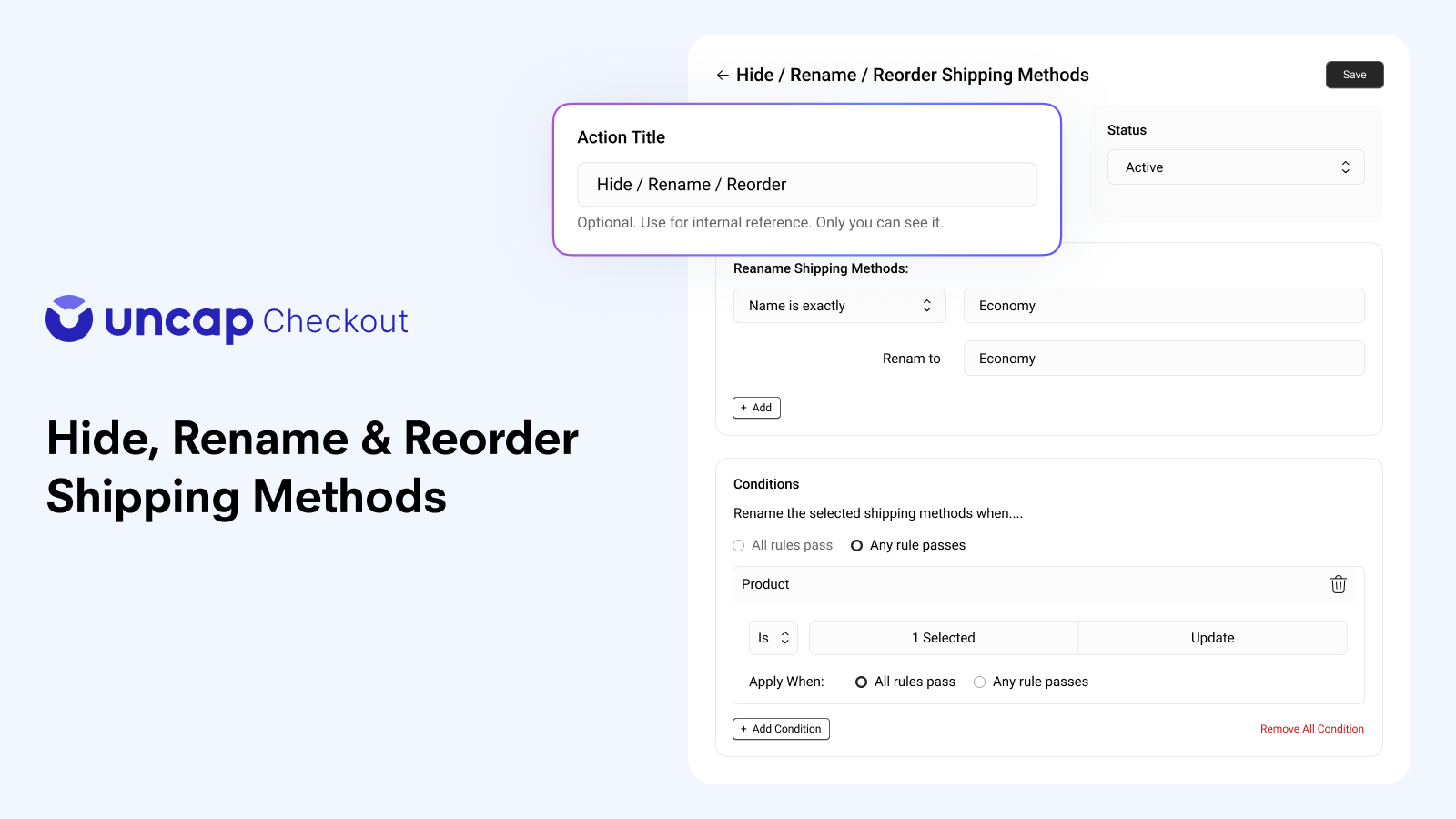 rename shipping methods