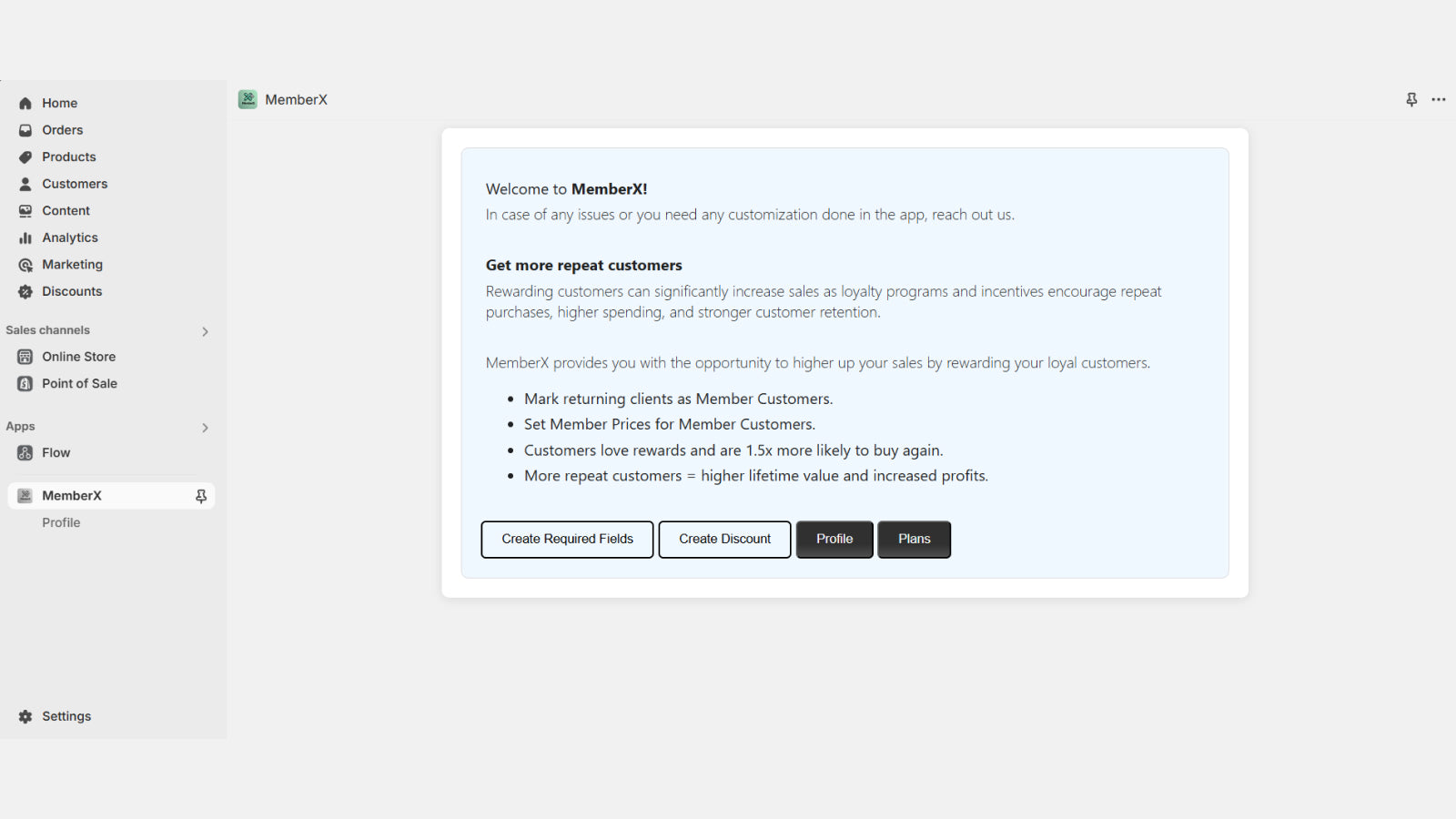 Create required fields and discount