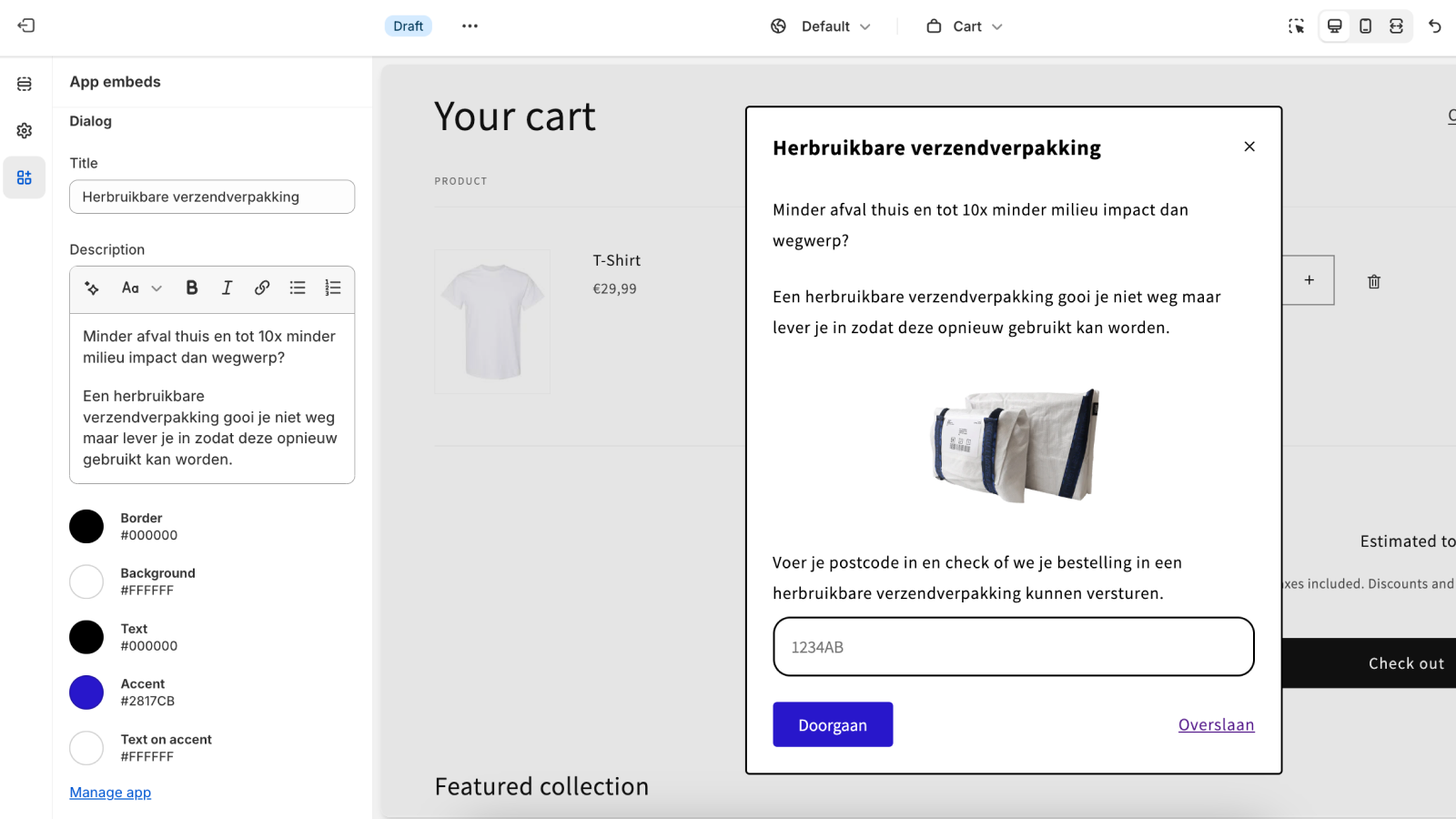 The style and content of the dialog can be customized