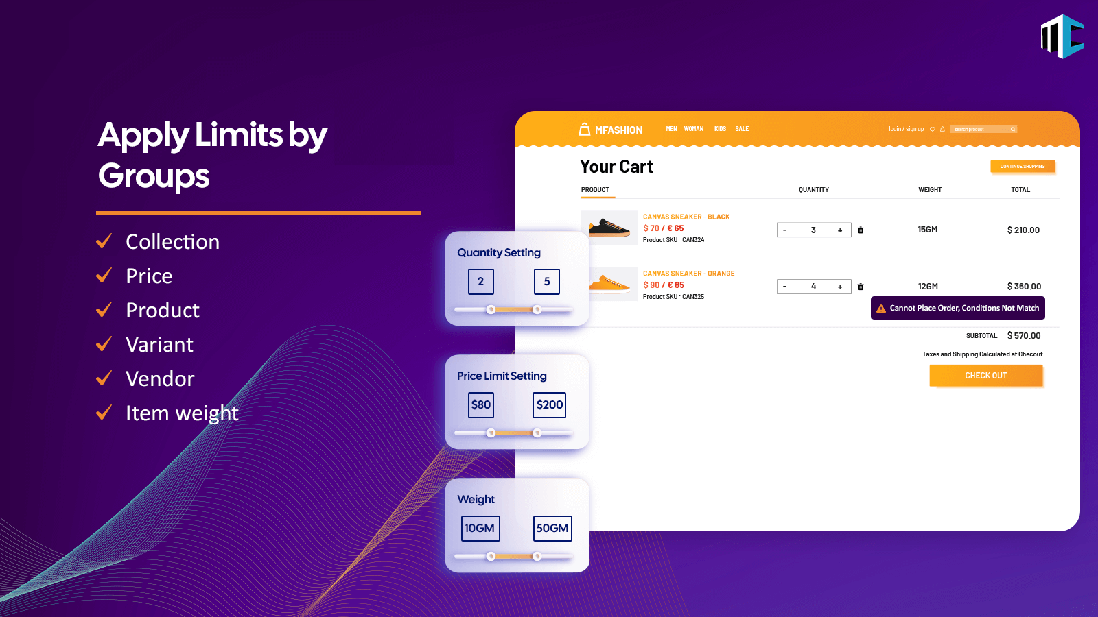 2 - Apply limits by groups