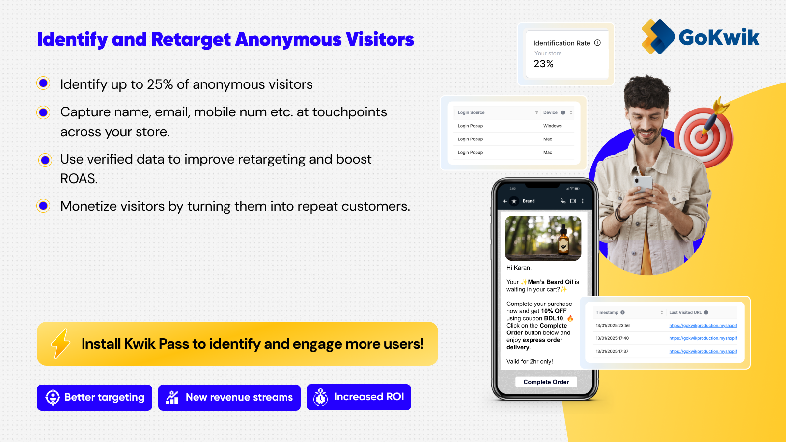 Use custom fields and retarget users