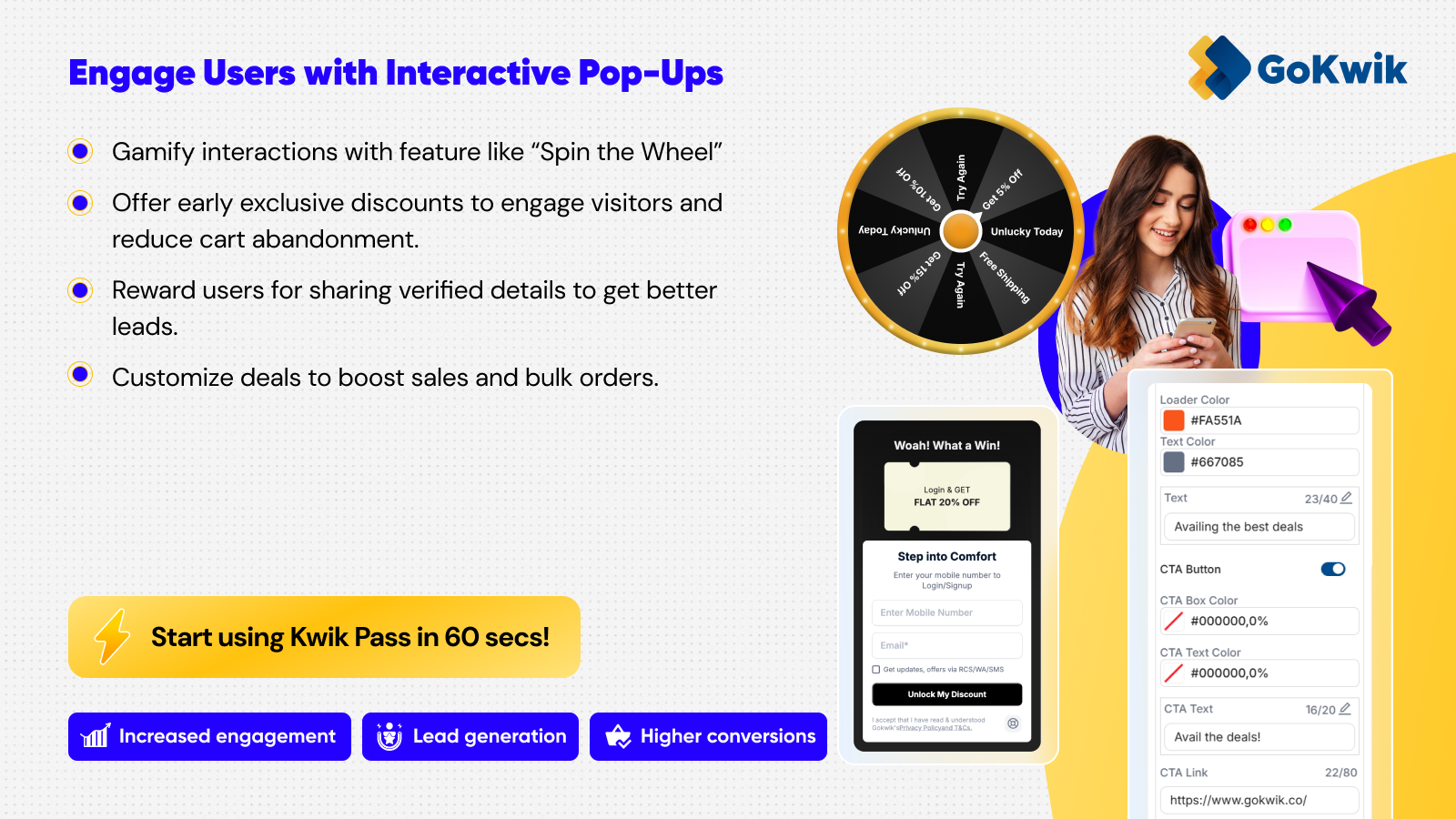 Capture user data with Spin the Wheel and retarget them