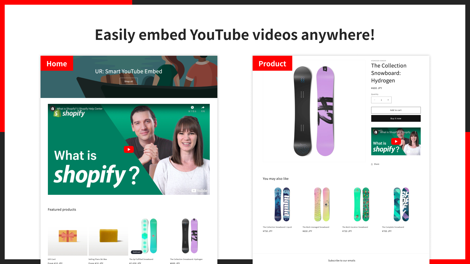Easily embed YouTube videos anywhere!
