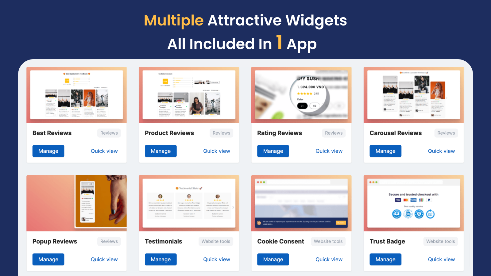 Customize review widget freely to match your theme