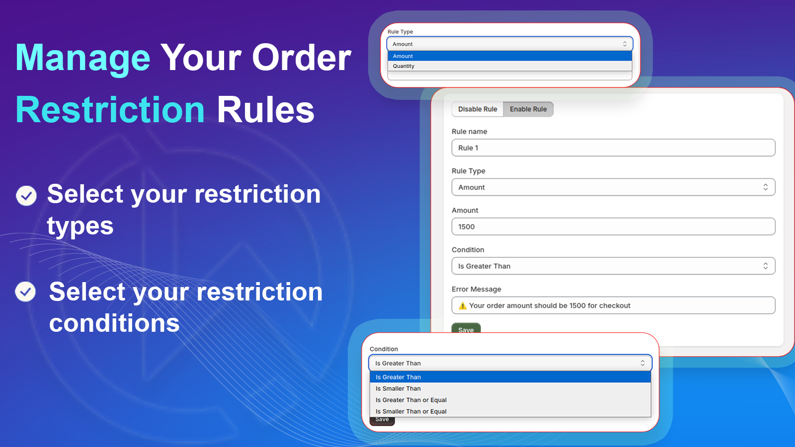 restrict order