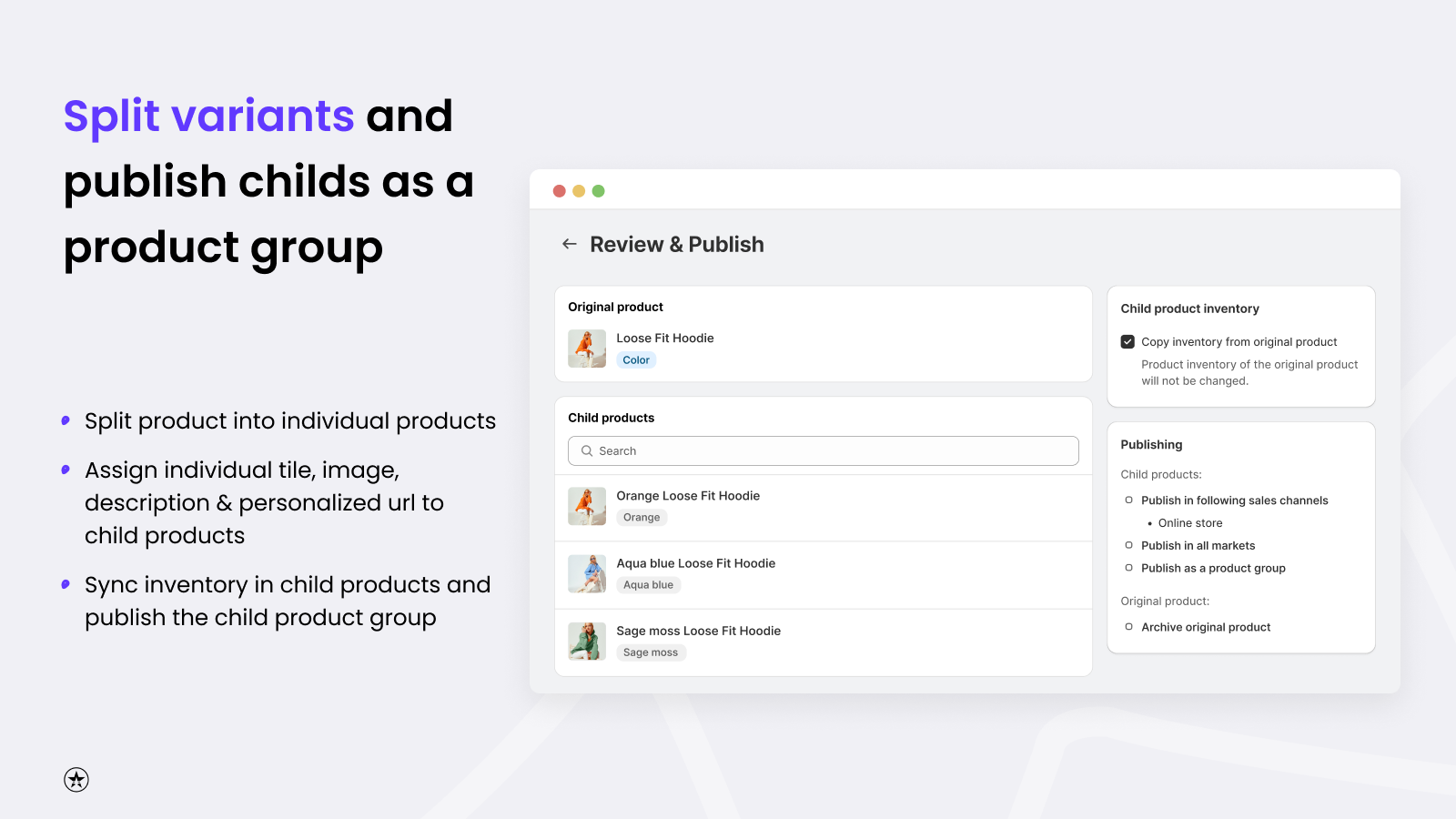 Review and Publish page