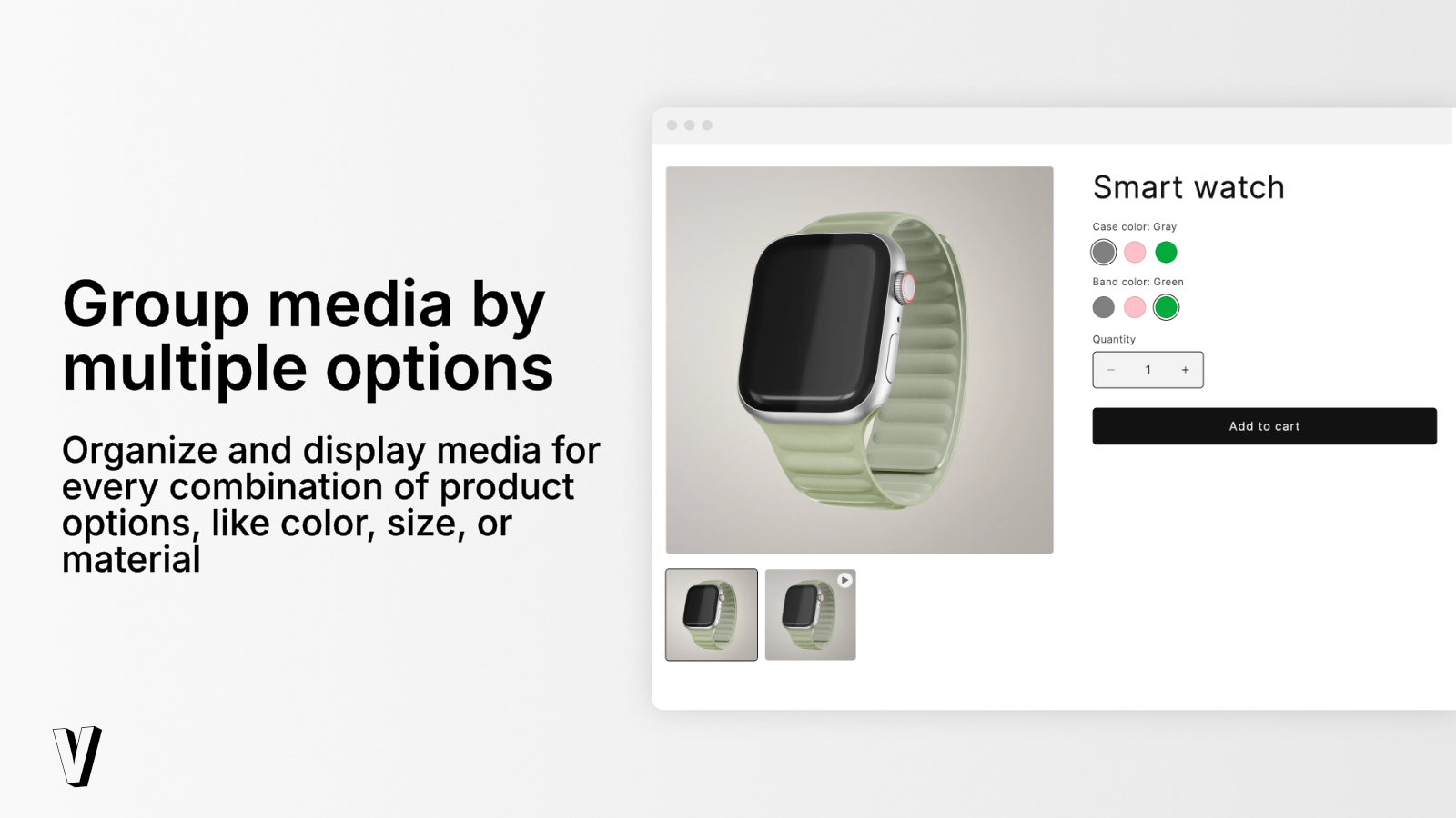 Group variant media by multiple options