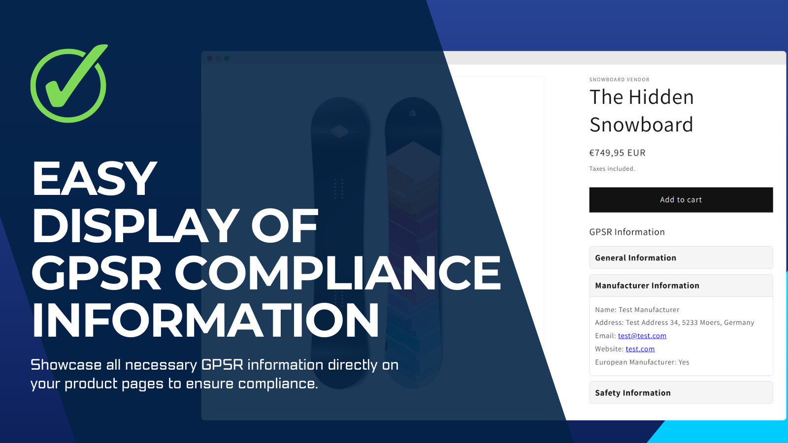 Display GPSR Information in Storefront