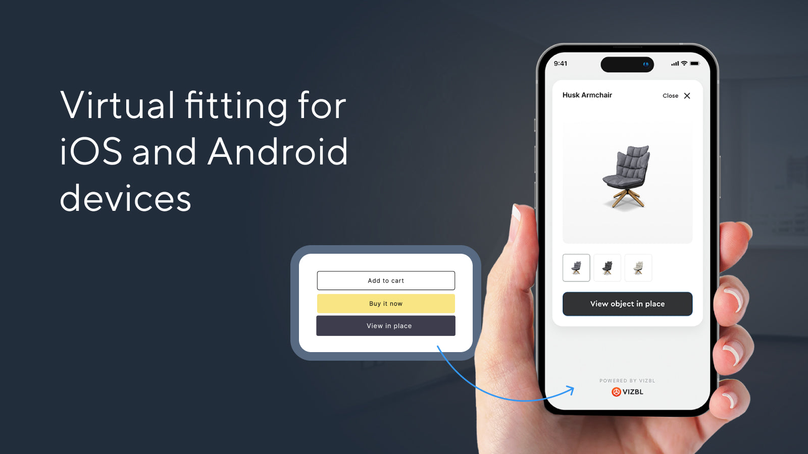 Virtual fitting (AR) for iOS and Android devices