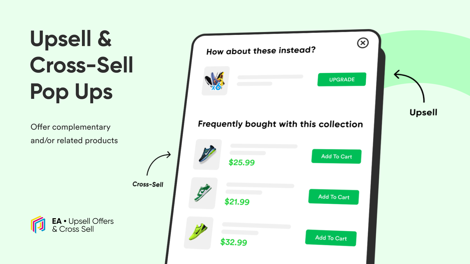 Upsell popups