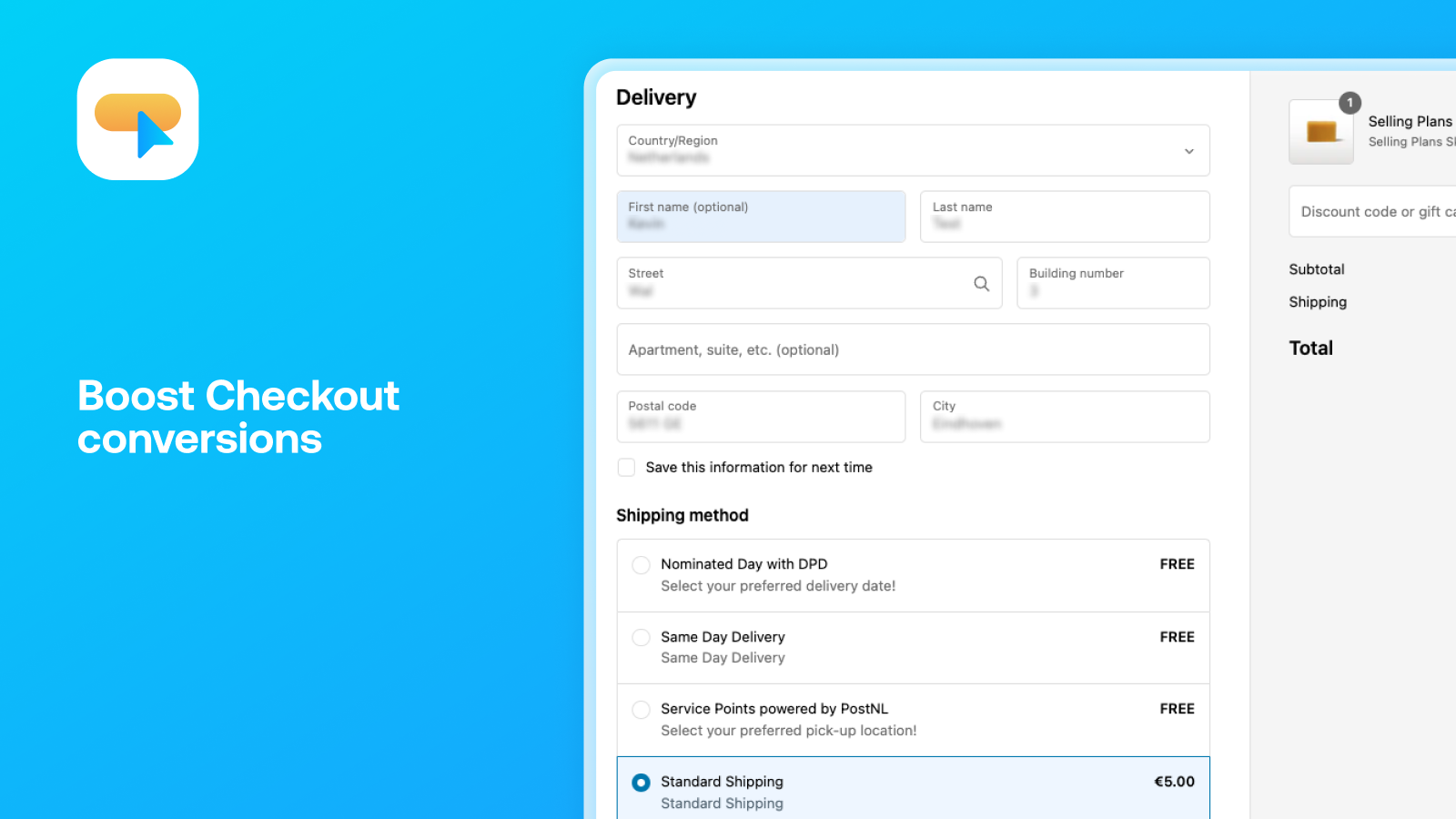 Boost Checkout conversions