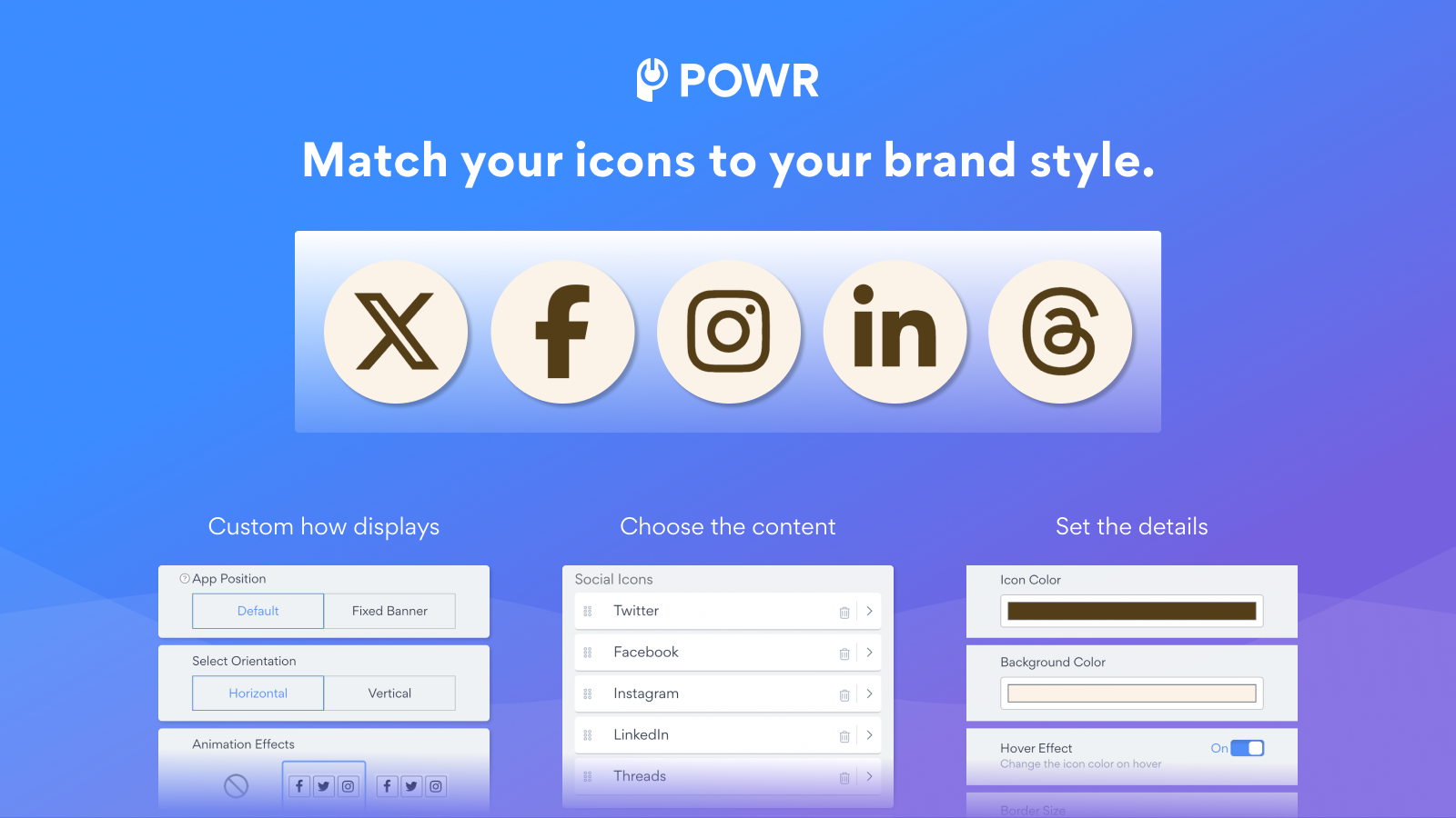 Match your icons with your brand style