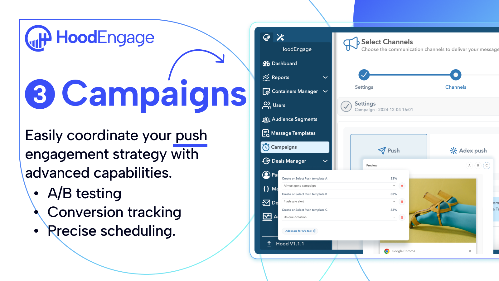 HoodEngage, Campaigns visual with advanced capabilities