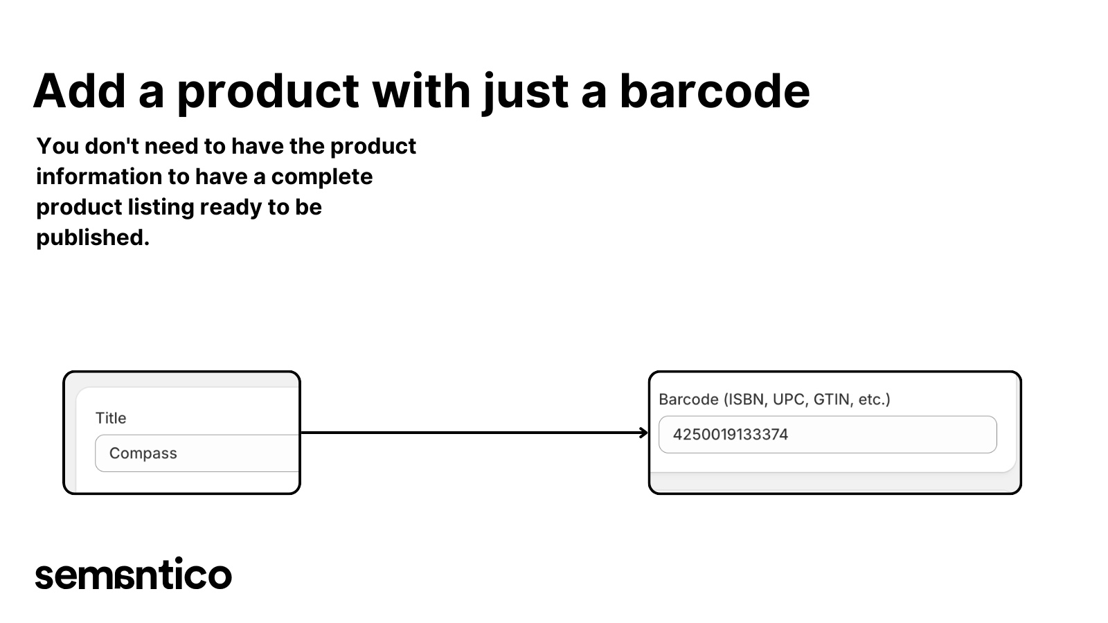 Add a product with just a barcode