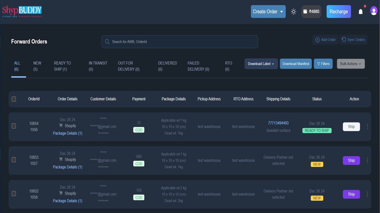 Track all of your orders 