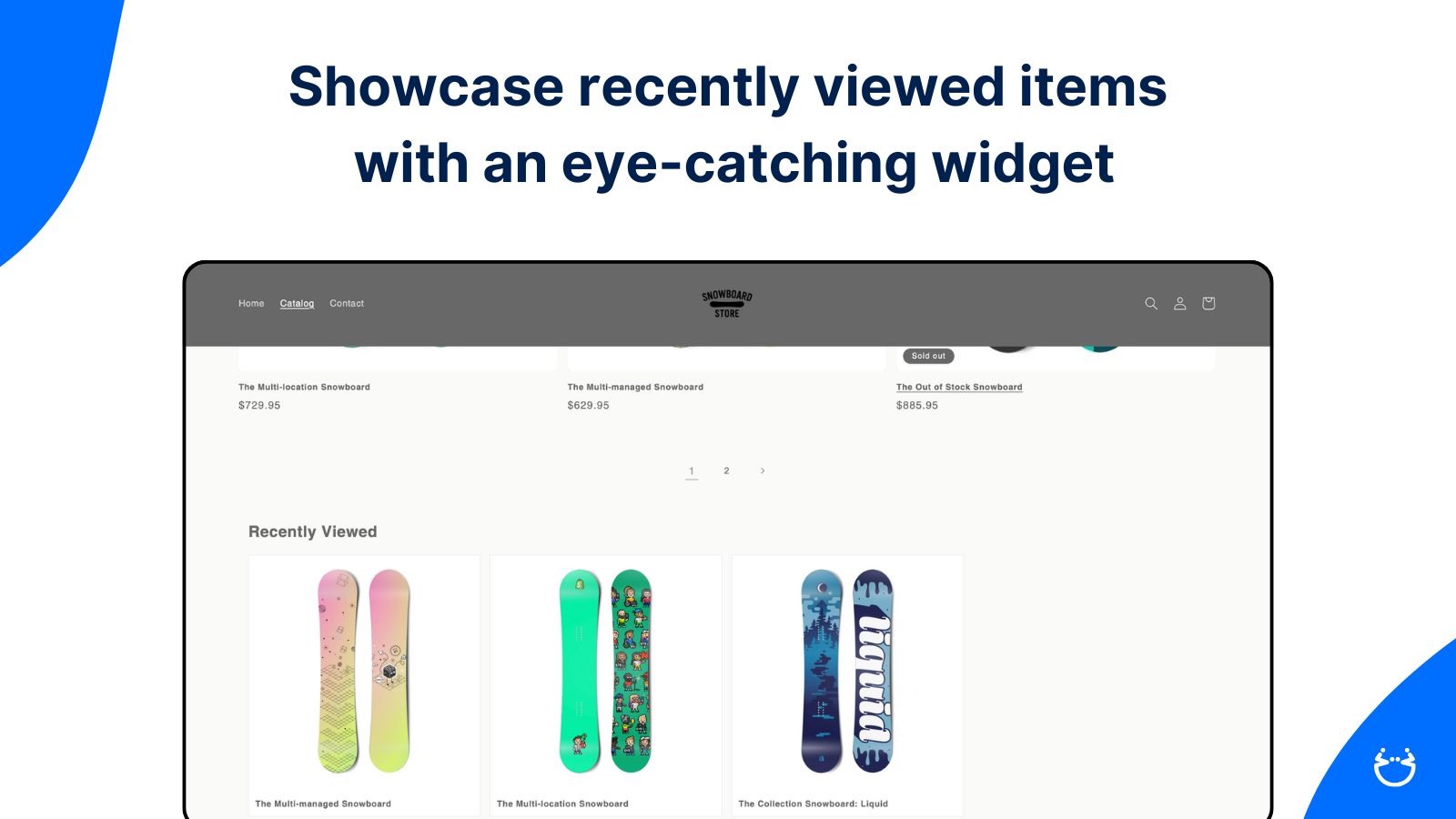 recently viewed products shopify app