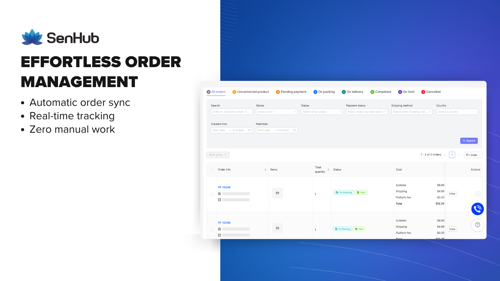 Sell print-on-demand products with effortless order management