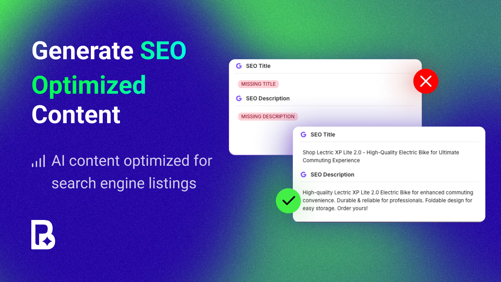 Generate SEO optimized content for higher conversion and ranking