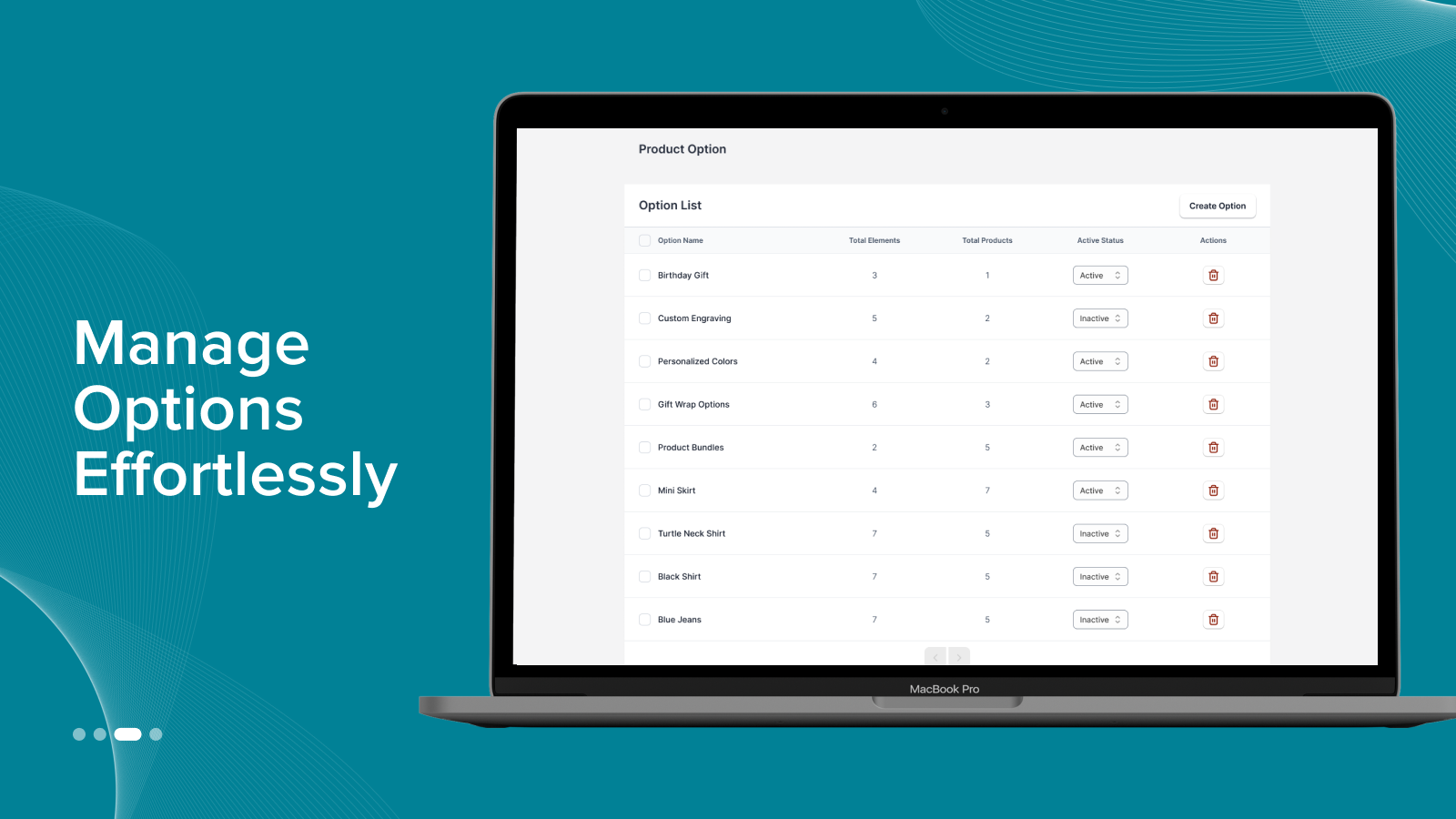 Aero Product Variant Options 3