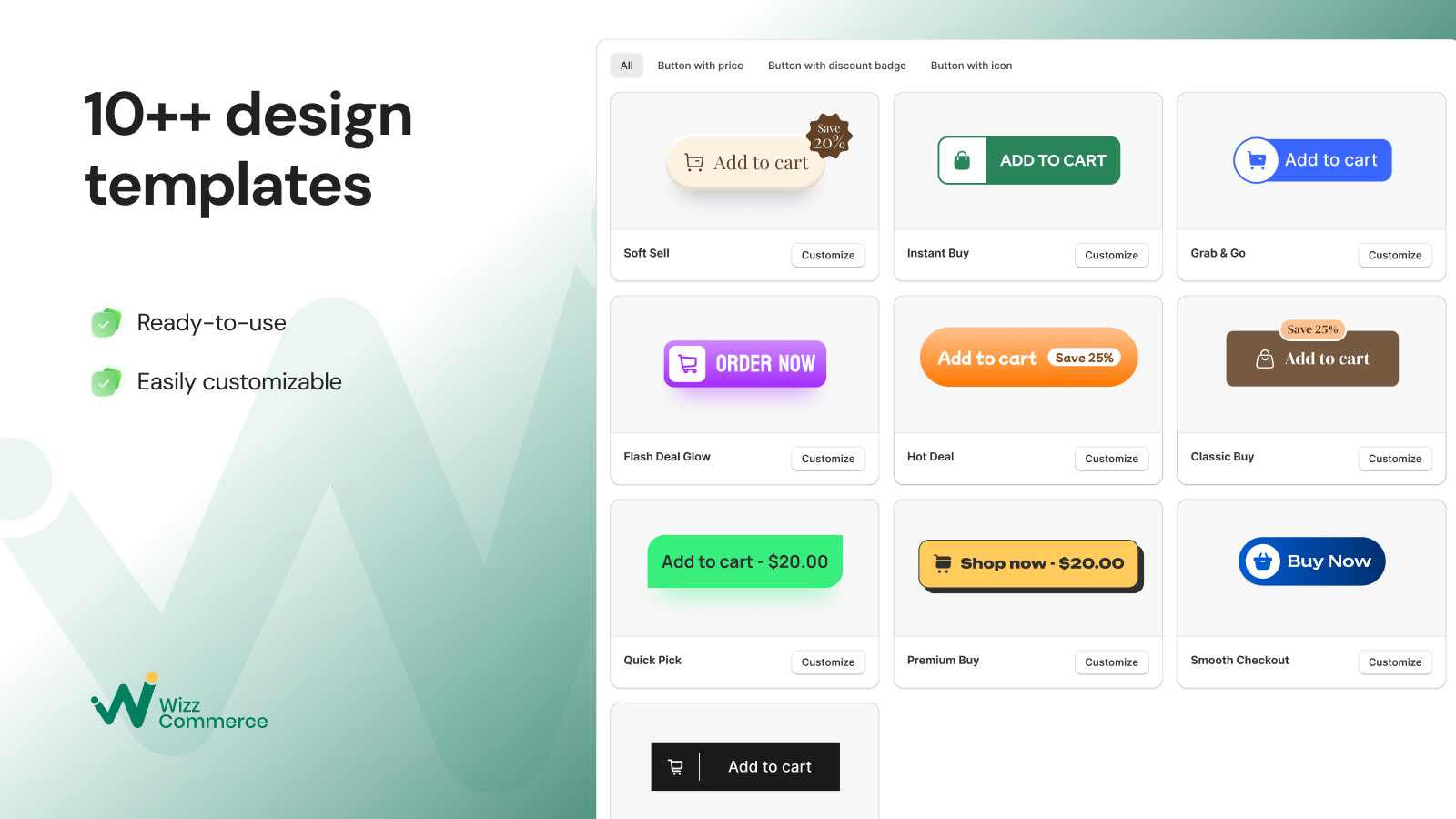Add to cart button templates & styles