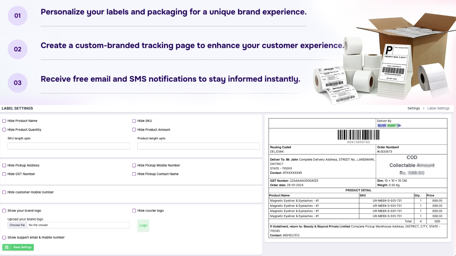 Personalize your labels for a unique brand experience