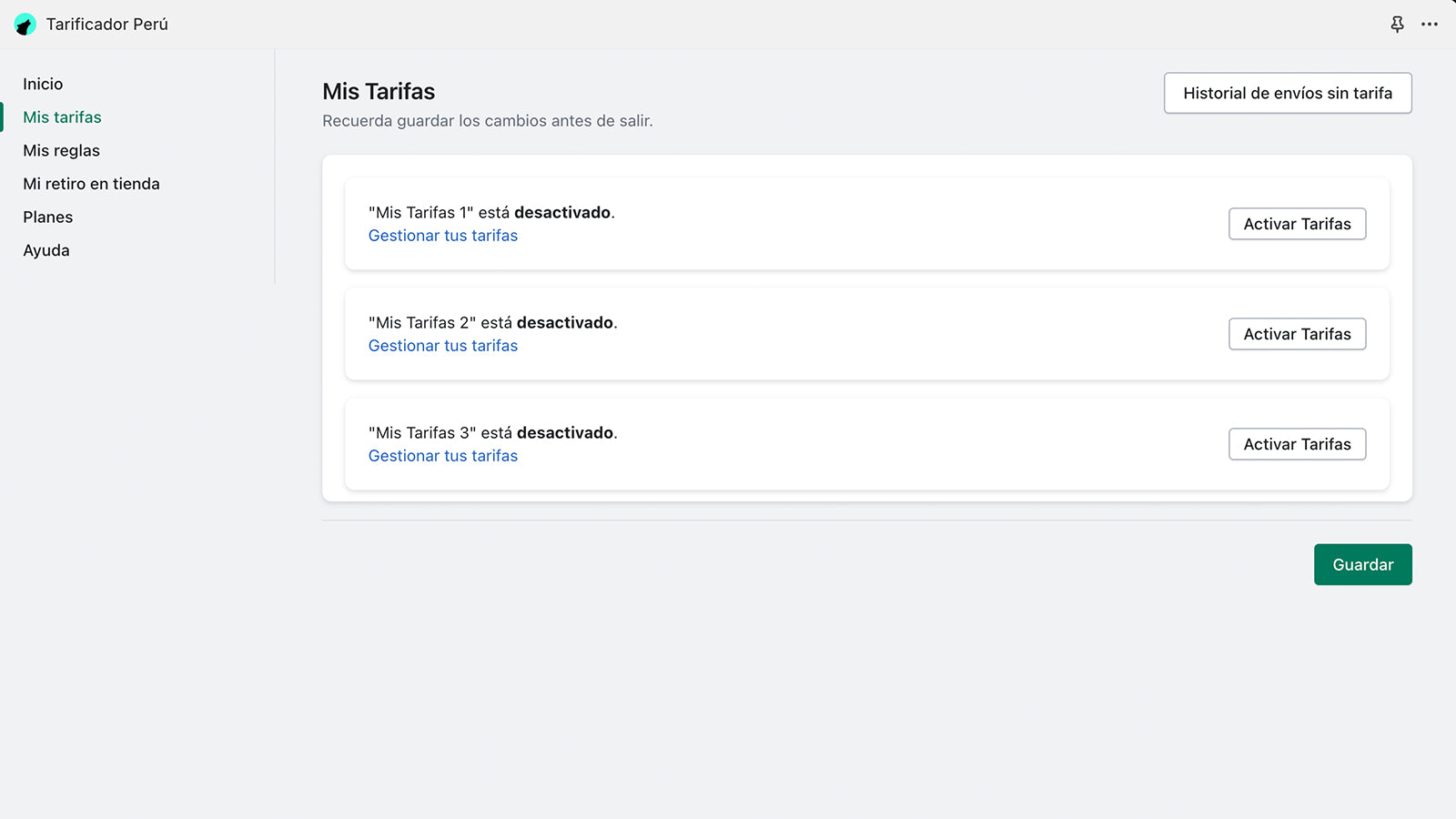 Tarificadorpe - Lobo Creaciones - Shopify Experts