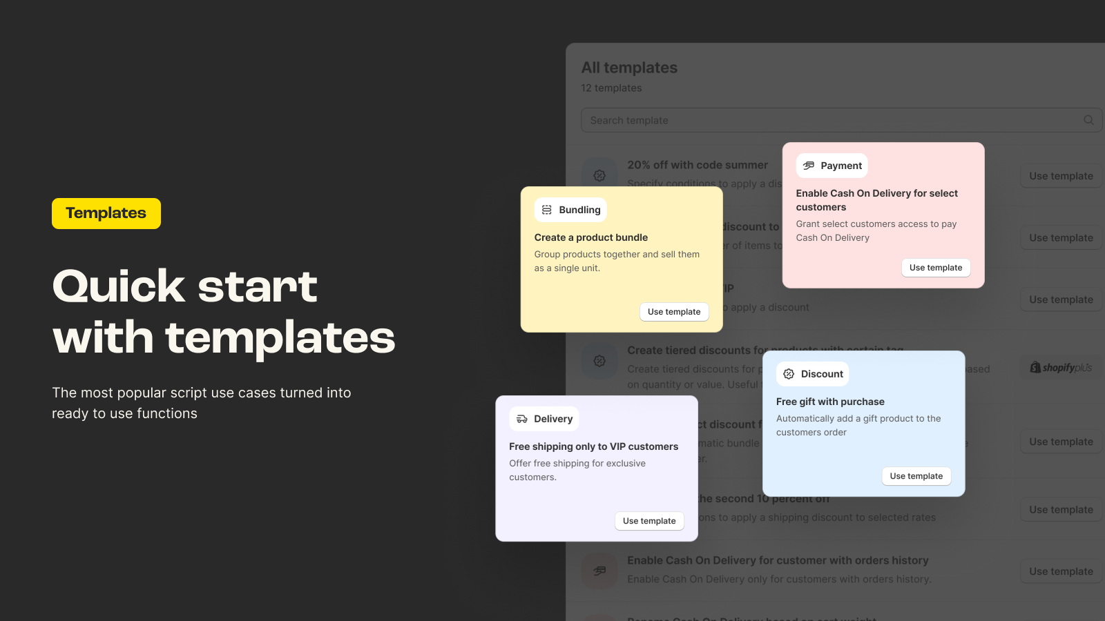 Quick start with templates