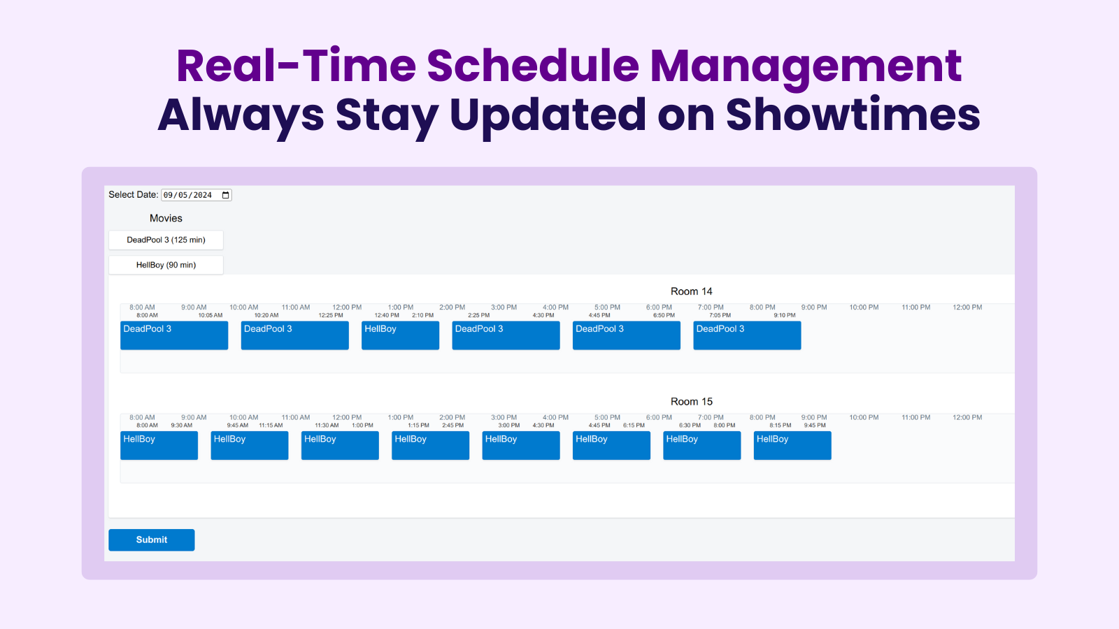 screening schedule tool
