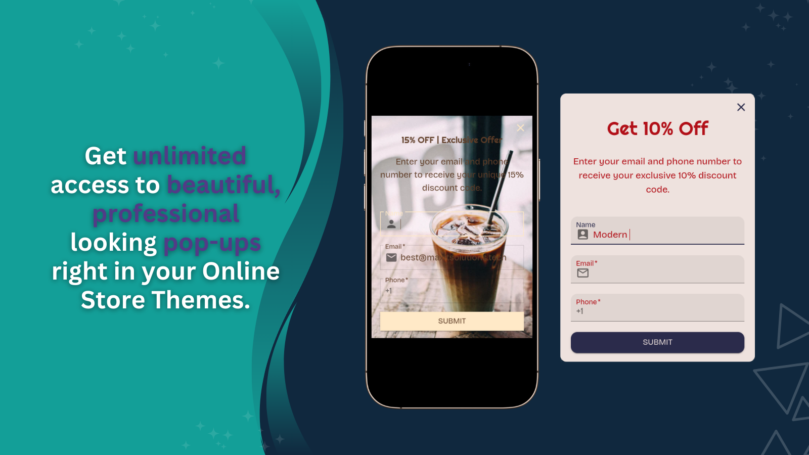 Simply create beautiful, professional popups