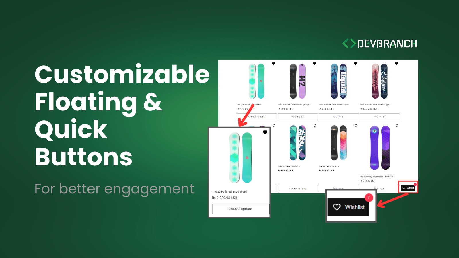 DB wishlist quick and floating buttons screenshot