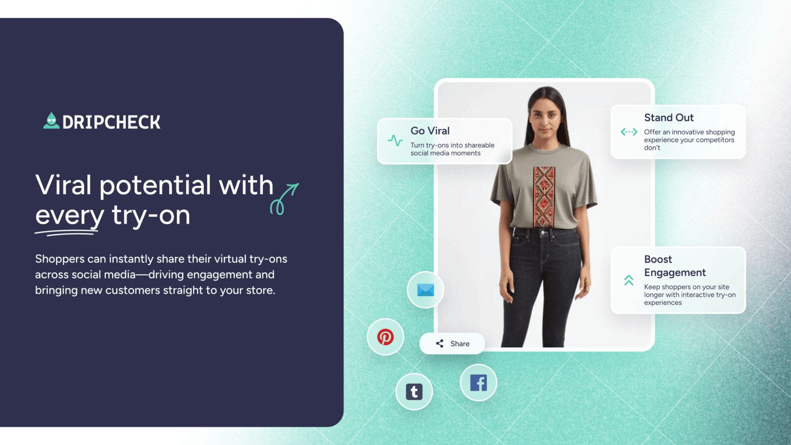 Shoppers can share their virtual try-ons to social media
