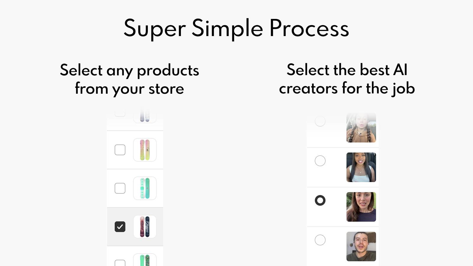 Choose the products & select any creator to promote it
