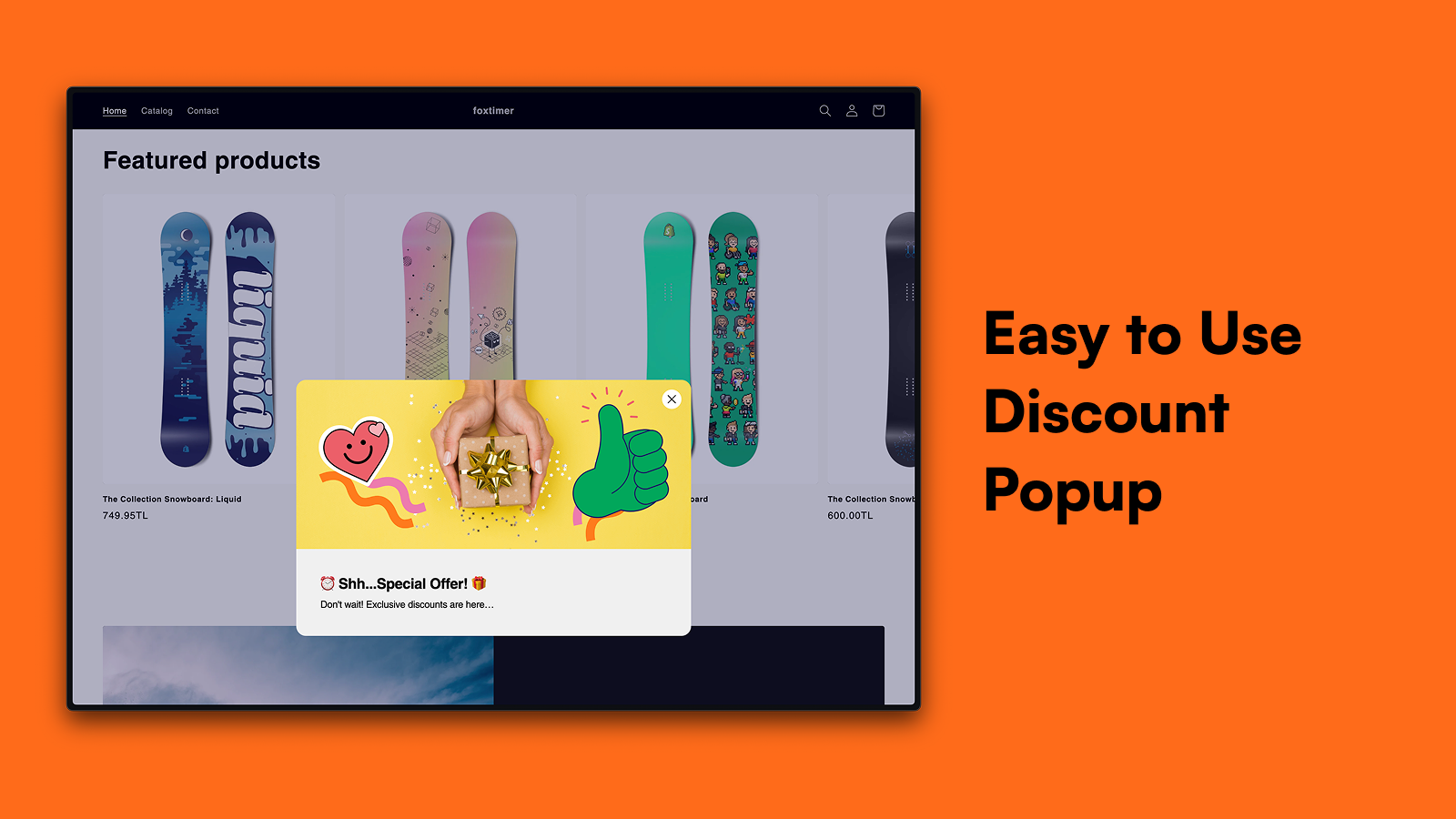 Discount Popup: Customizable Countdown Timer for Offers