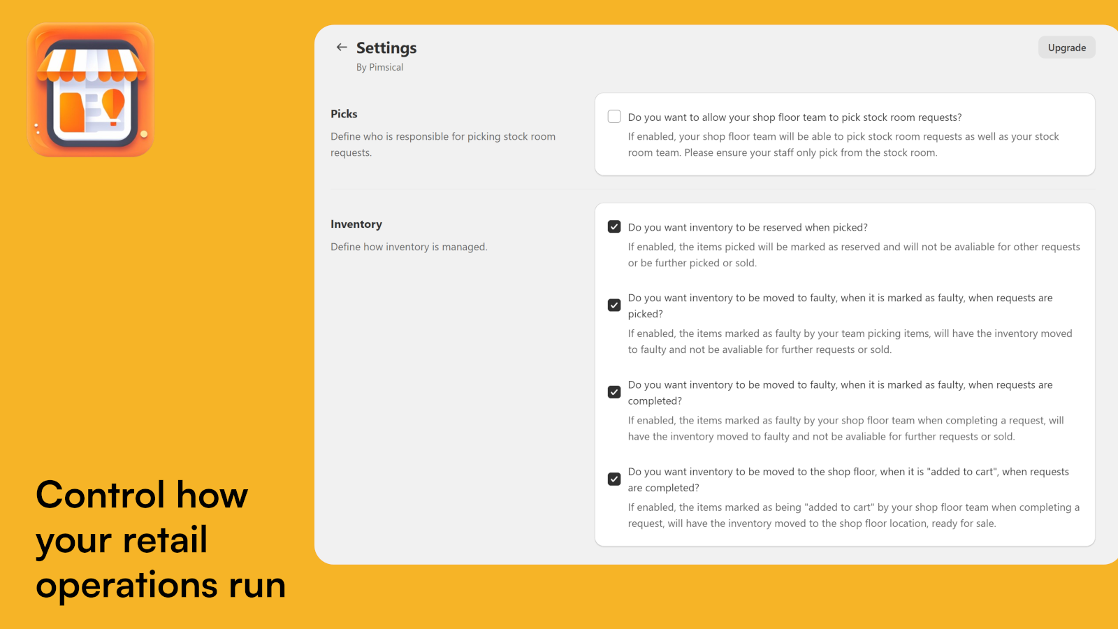 Control how your retail operations run