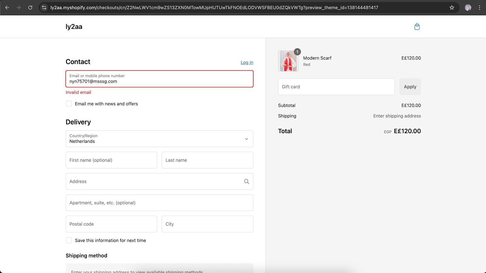 example of email validation