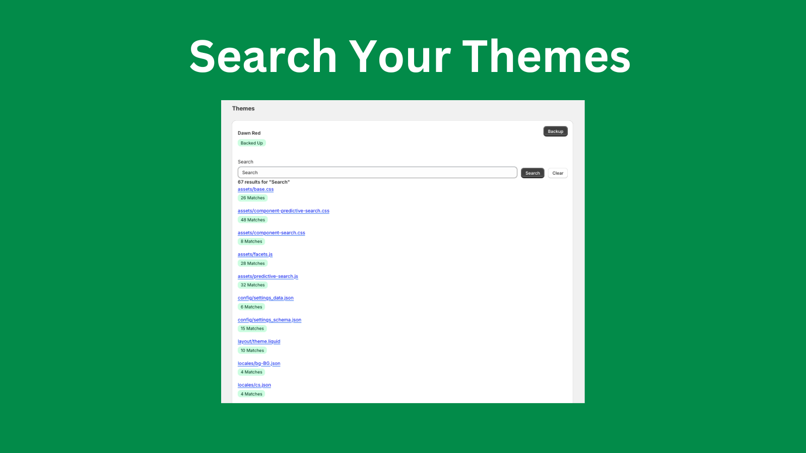 Search Your Theme