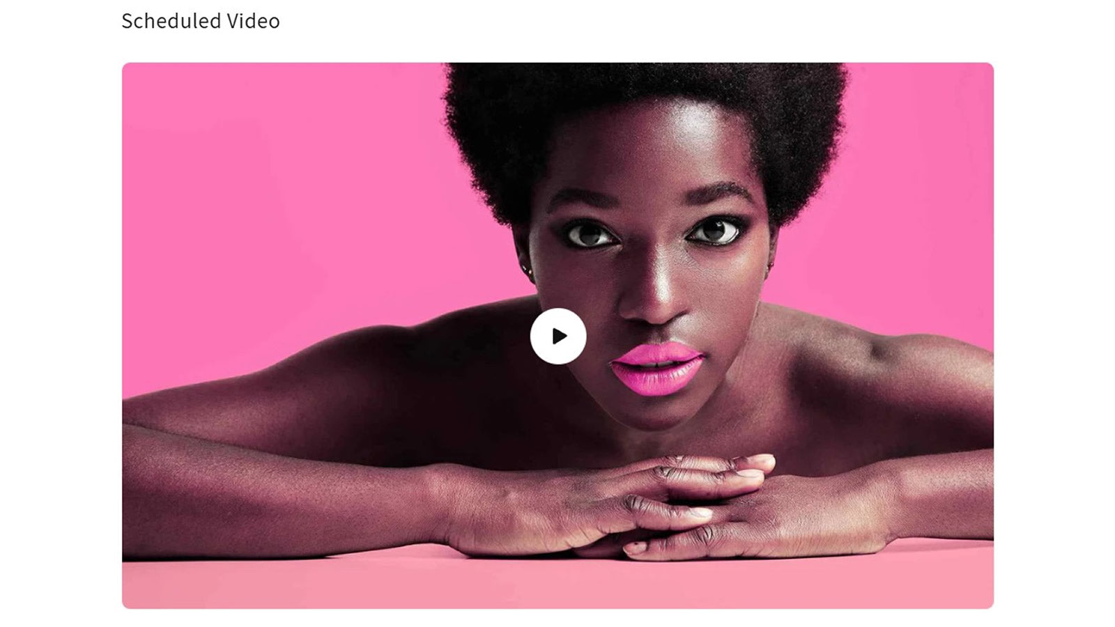 Scheduled Video Banner