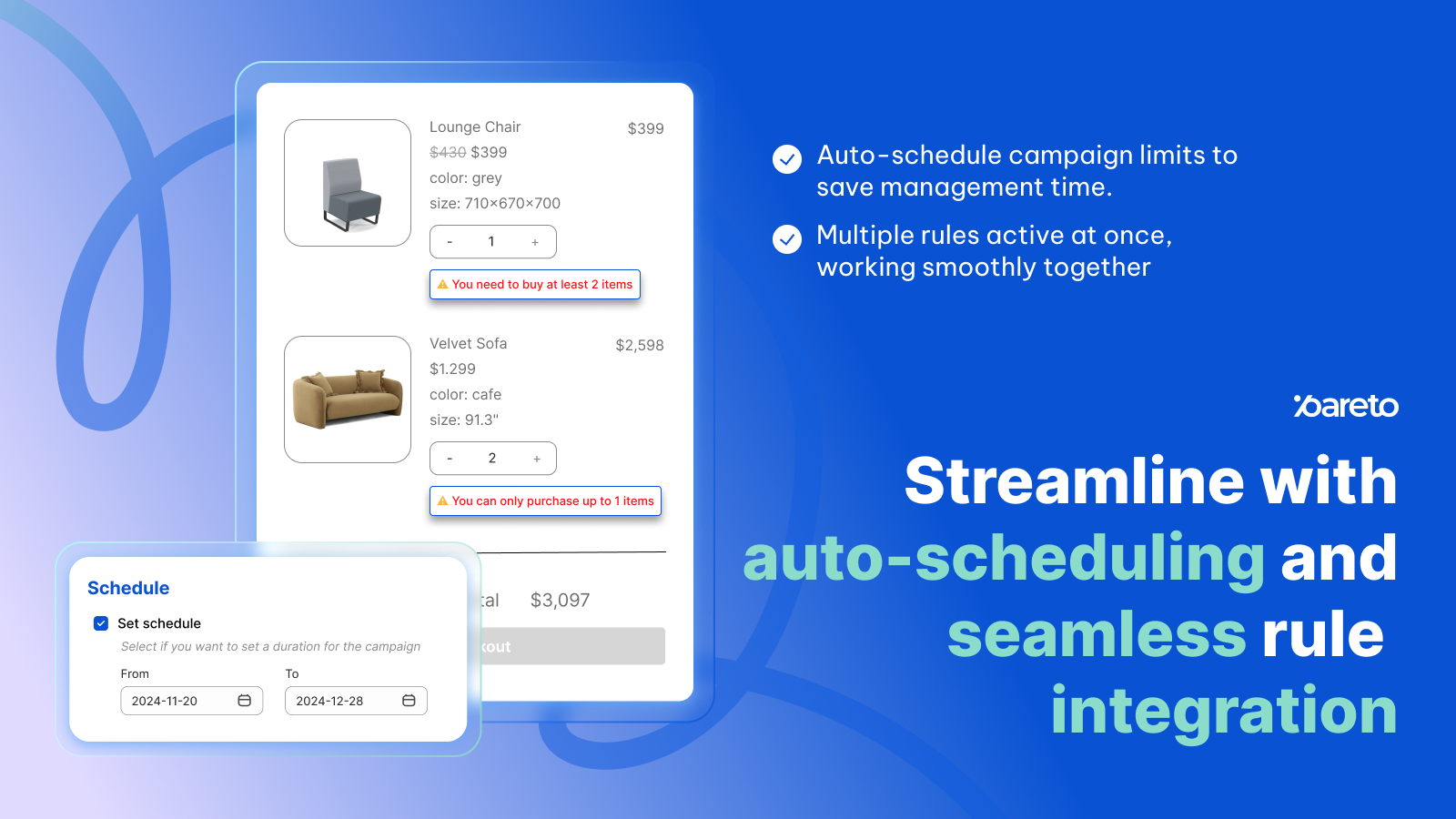 inventory notification, low stock counter