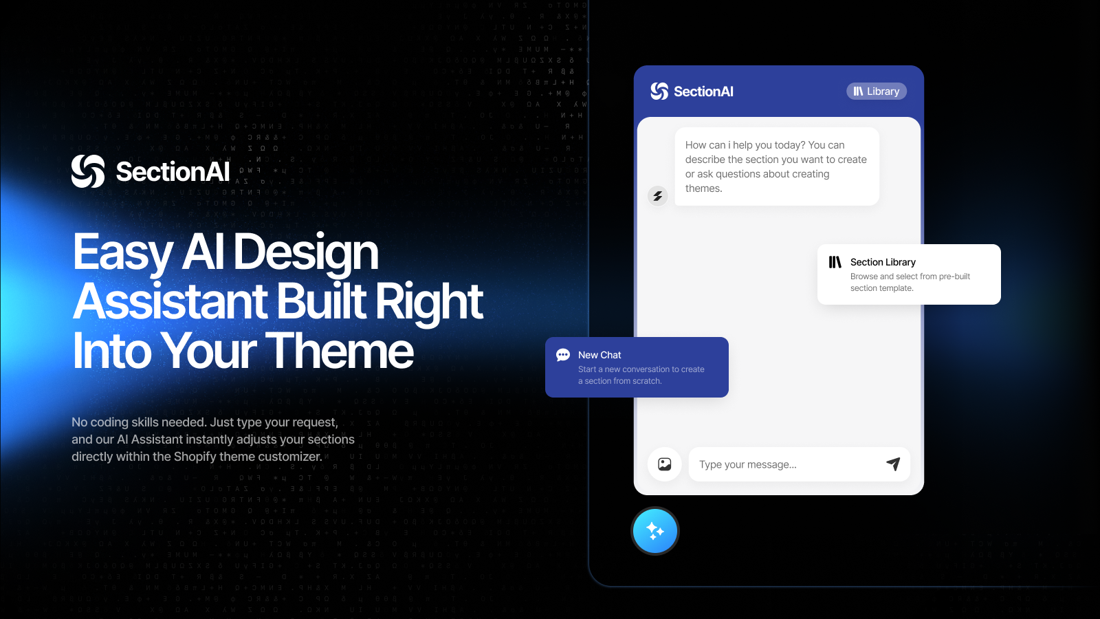 Customize built-in Theme section with AI