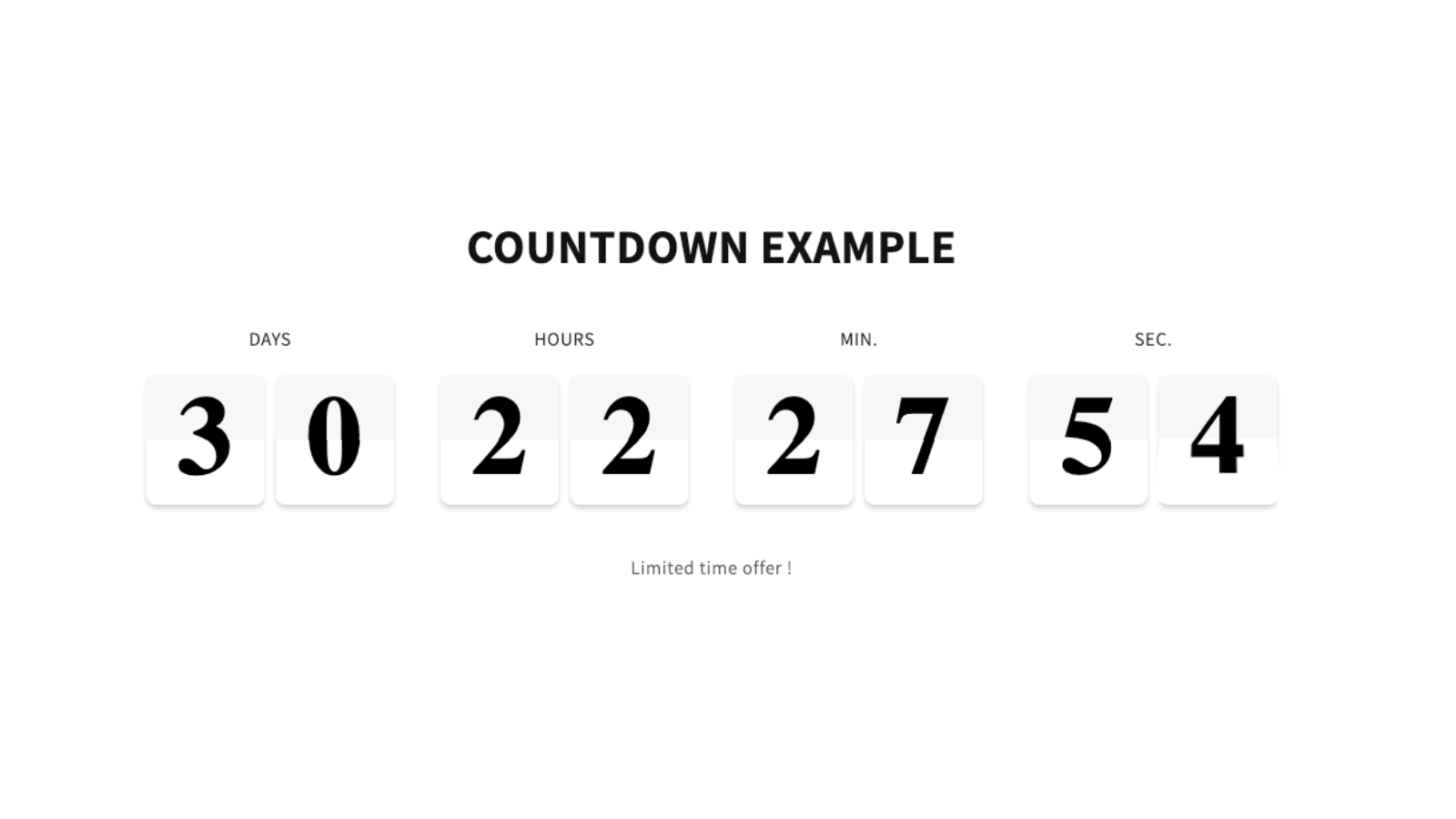 Countdown example