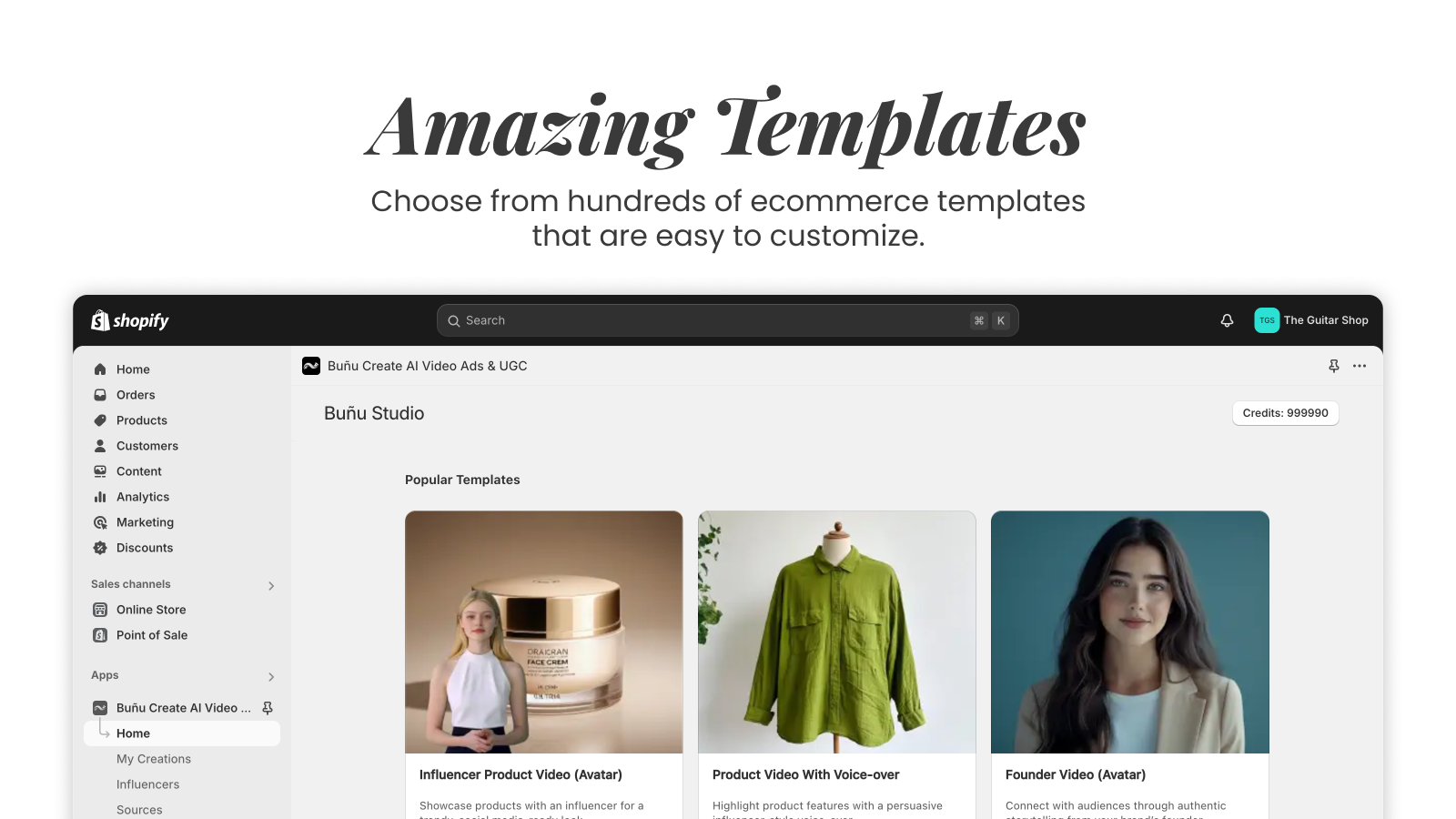 Amazing e-commerce templates
