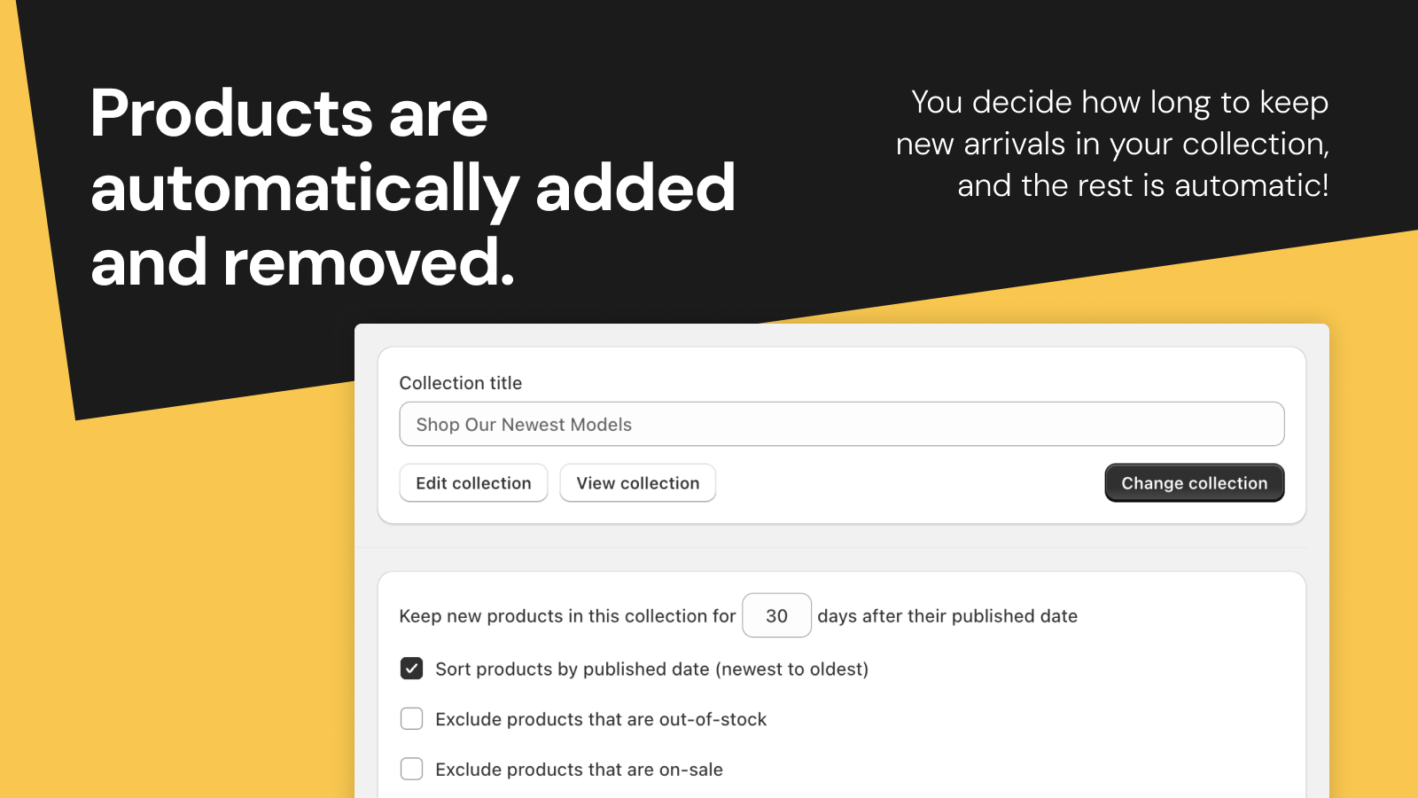 Digital Hub New Arrivals: Automatically Adds & Removes Products