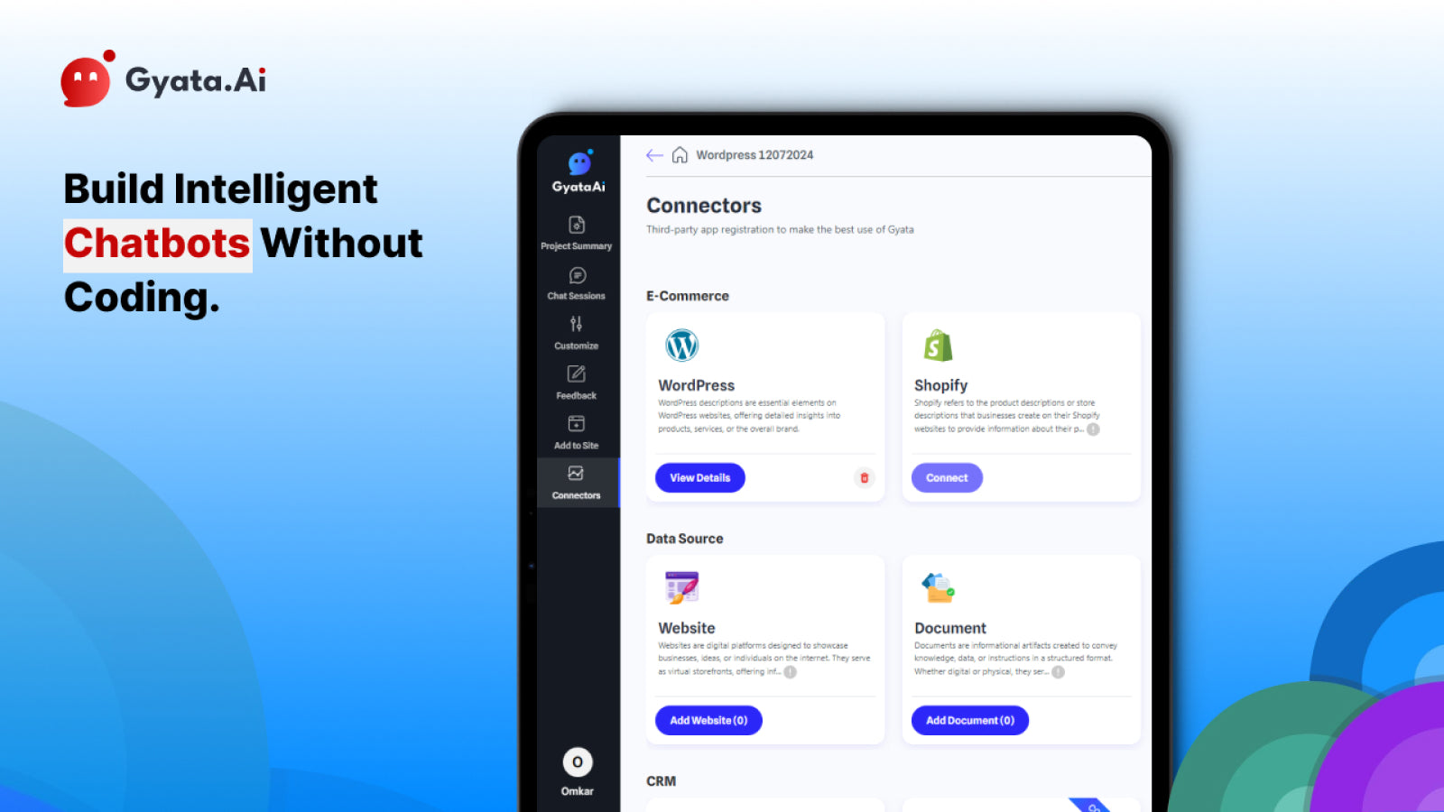 AI-powered chatbots with customizable design and tone without co