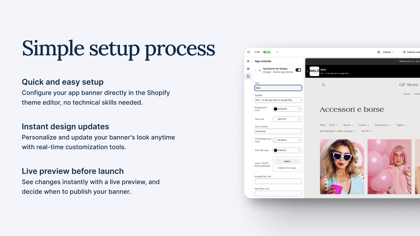 Simple setup process