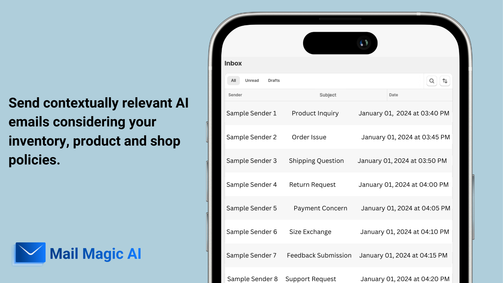 Mail Magic AI: Learn from Shop data