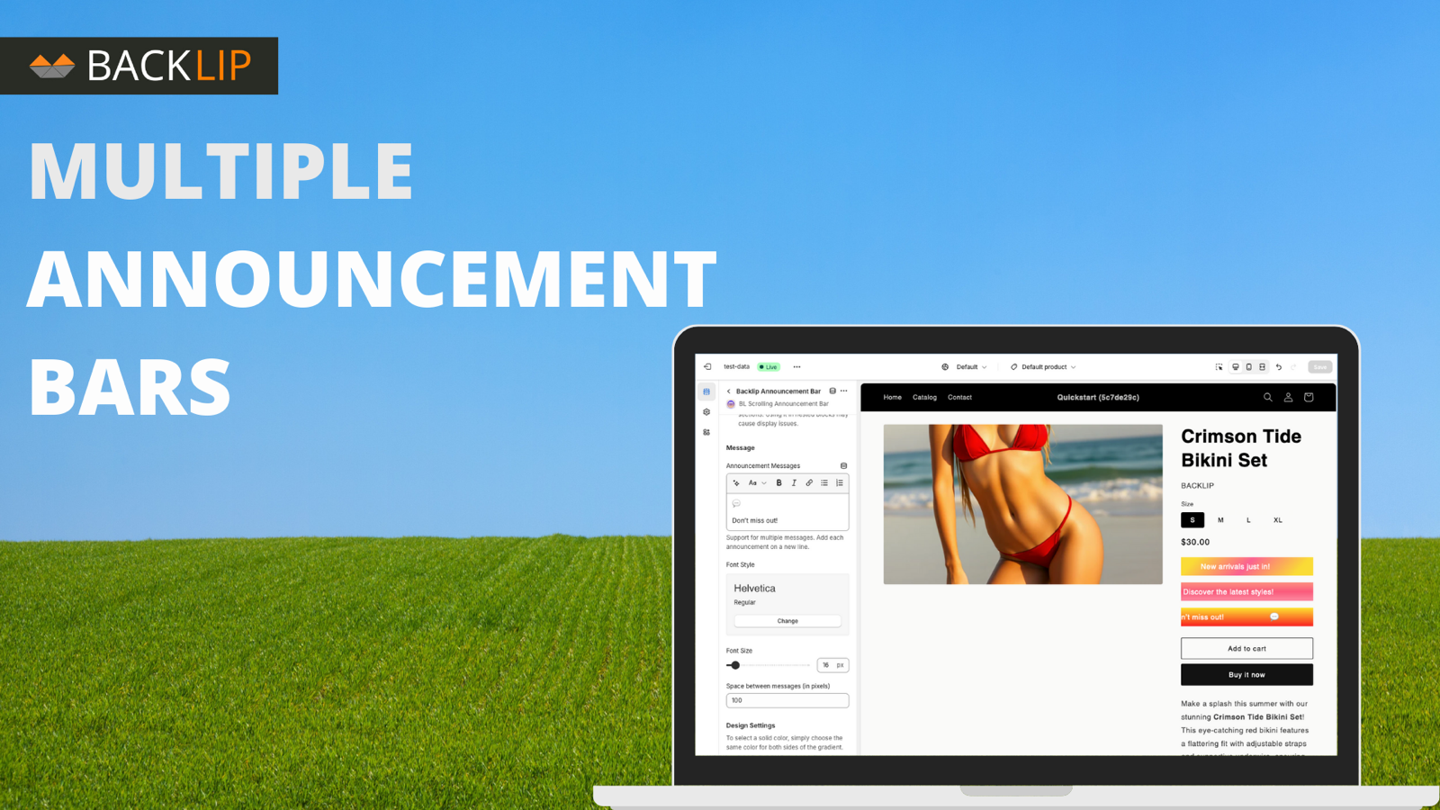 Scrolling Announcement Bar - Multiple Announcement Bars