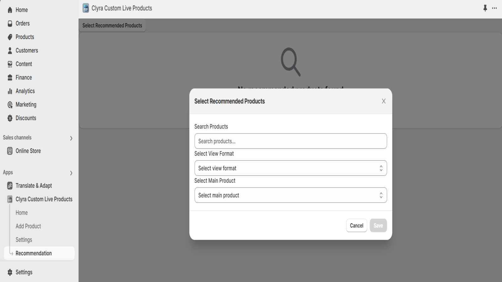 Add recommended products