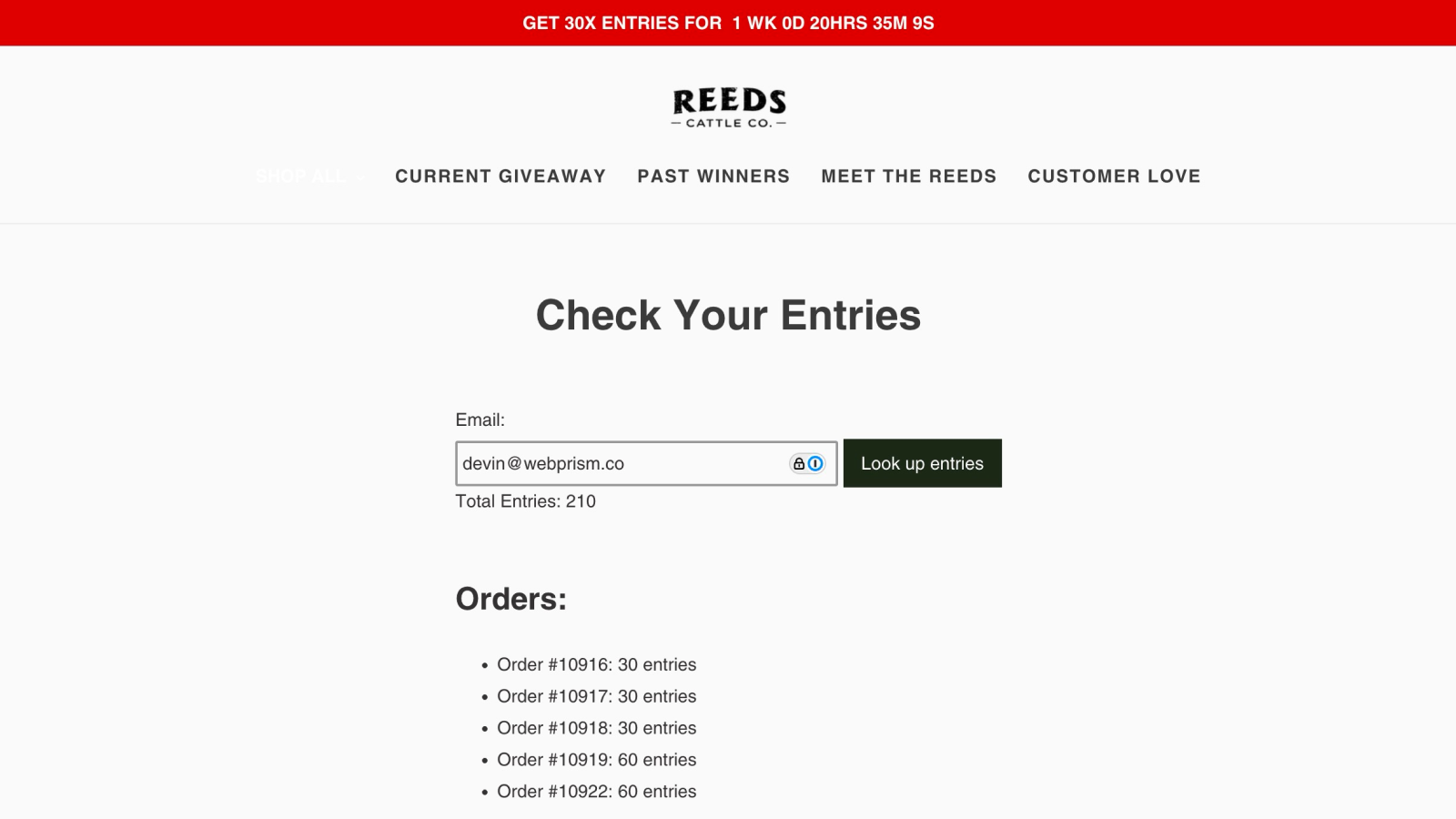 Let users check their entries