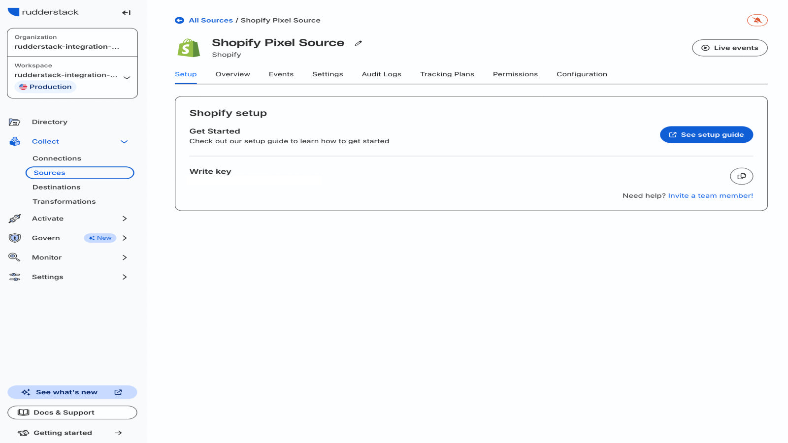 Configuring the RudderStack Pixel App for the first time.
