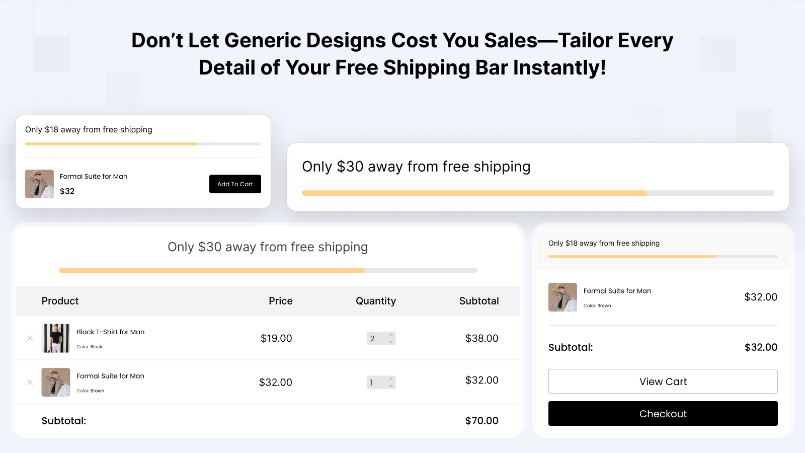 Instant Free Shipping Bar